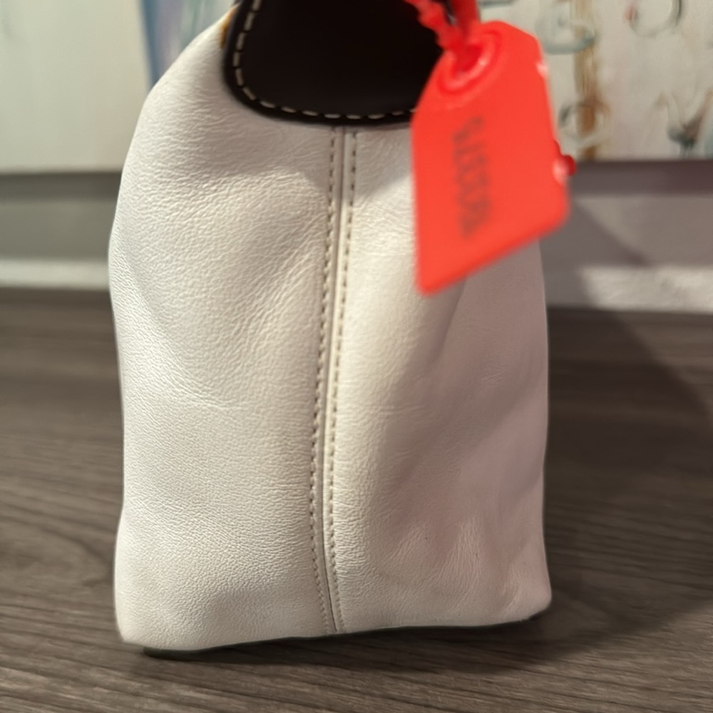 Coach Leather Mini Bag White Brown - Picture 4 of 11